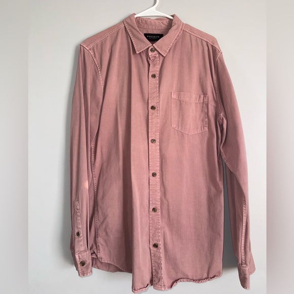 Large Muave men’s button up shirt PACSUN - Picture 1 of 5
